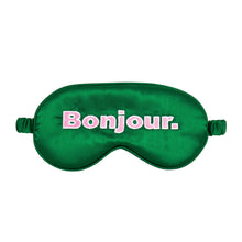 Lade das Bild in den Galerie-Viewer, Schlafmaske "Bonjour" grün