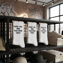 Lade das Bild in den Galerie-Viewer, Tennissocken "FUCK YOU YOU FUCKING FUCK"
