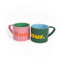 Lade das Bild in den Galerie-Viewer, Tasse Bonjour. rosa
