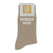 Lade das Bild in den Galerie-Viewer, Glitzersocken "Wonder Mum"
